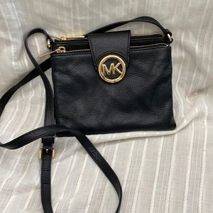 Michael Kors black leather crossbody